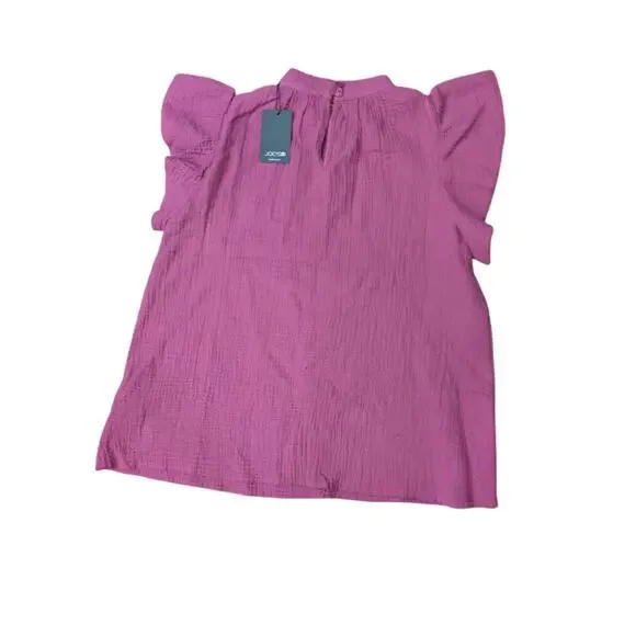 NWT Joe’s Cotton Gauze Flutter Sleeve Top in Rose-Size XS - Picture 4 of 5